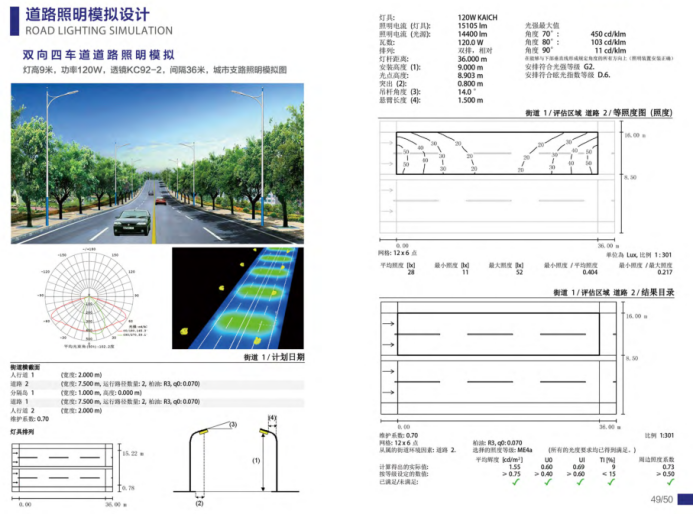 LED路灯照明照明模拟设计