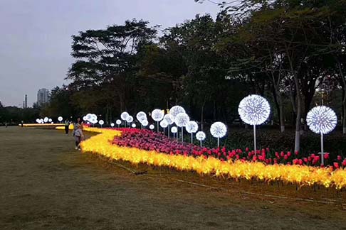 中山瀚沃灯饰助力打造公园夜间美景-明思维照明